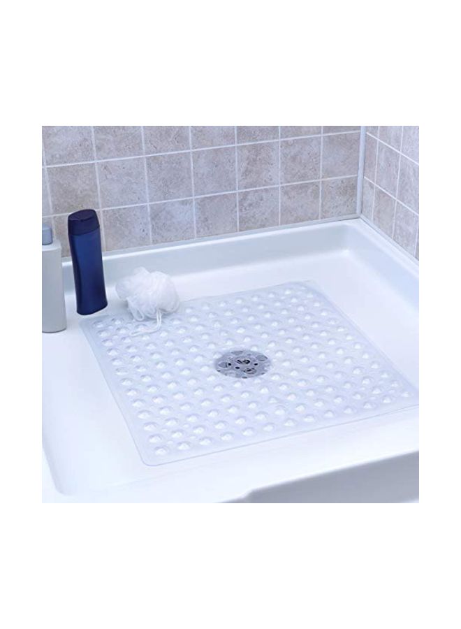 SlipX Solutions Essential Square Shower Mat, 21"x21", Grippy Textured Surface, 25% Stronger Suction Cups, Non-Slip Shower Floor Mat for Bathers of All Ages, Fits Standard Shower Stalls & Tubs, Clear - Image 3