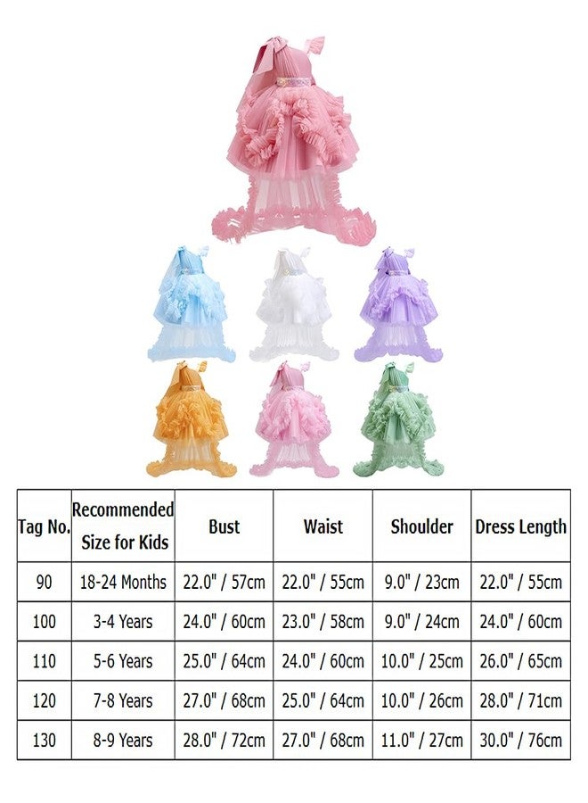 IBAKOM Baby Flower Girl One Shoulder High-Low Formal Wedding Dress 2nd 3rd 4t 5t 6t 7t 8t Toddler Birthday Pageant Prom Party Sneaker Ball Gown Princess First Communion Easter Dresses Dusty Pink 7-8 Years - Image 4