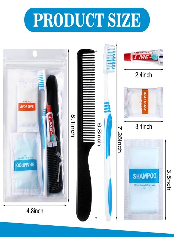 Tiangrid 96 Sets Personal Hygiene Kit Basic Toiletry Kits Homeless Supplies Bulk for Women, Men, Travel, Charity, Business Include 96 Shampoo, 96 Toothbrush, 96 Toothpaste, 96 Comb, and 96 Bath Soap - Image 2