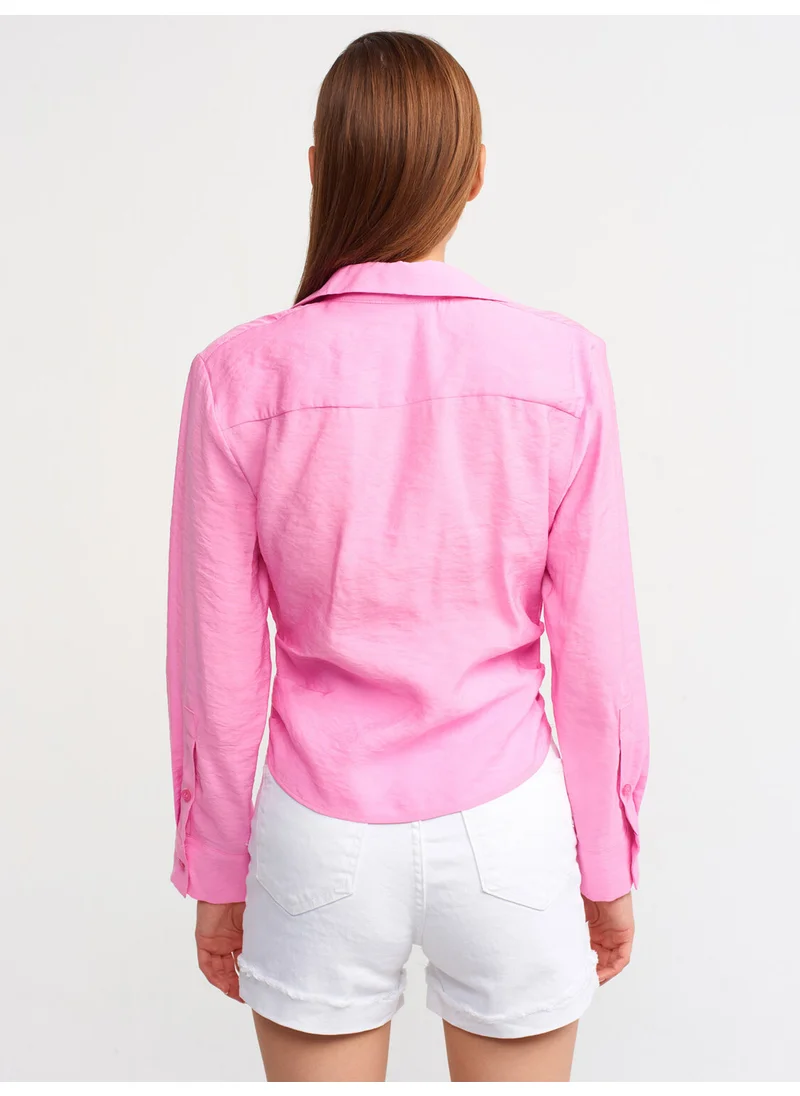 ديلفين 50153 Pleated Shirt-Pink