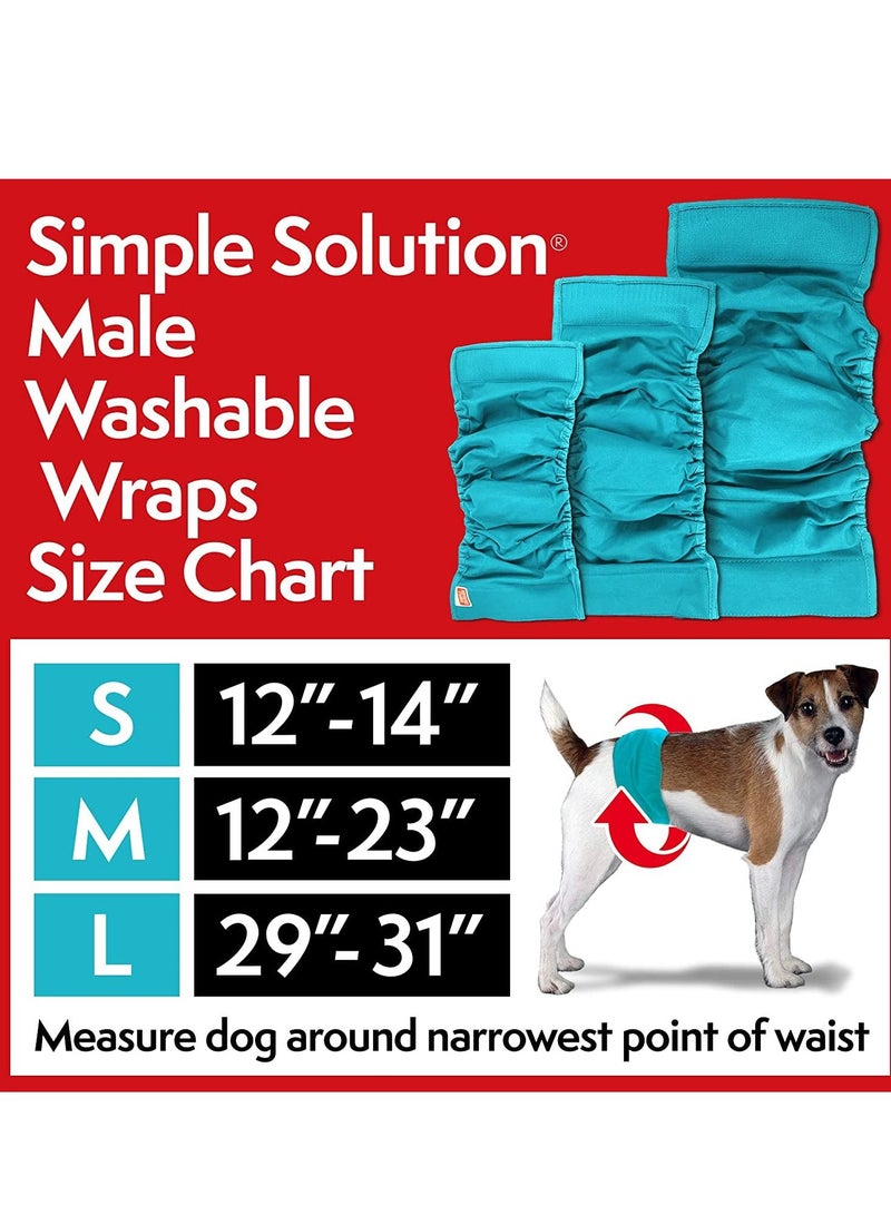 Simple Solution Small Absorbent Washable Female Dog Diapers Blue - Image 2