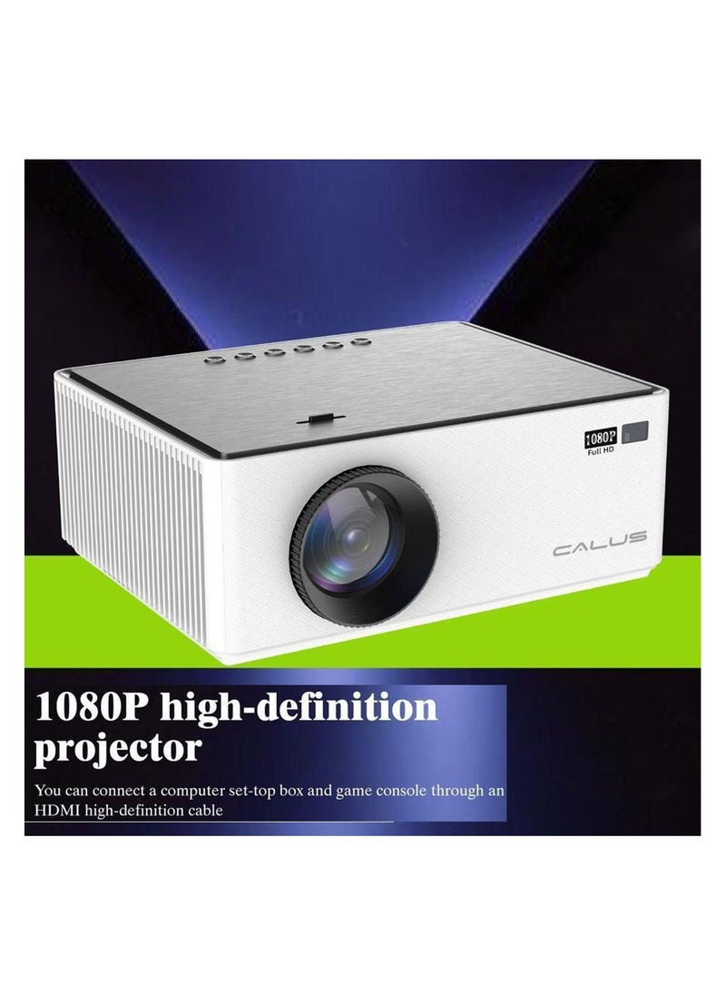CALUS بروجيكتور محمول LED بدقة 1080P من كالوس HP7-A | بروجيكتور مدمج وخفيف الوزن للاستخدام المنزلي والمكتبي | فيديو بدقة 1080P عالية الوضوح، سطوع عالي، اتصال متعدد الأجهزة | مثالي للأفلام، العروض التقديمية، الألعاب، والترفيه - Image 2