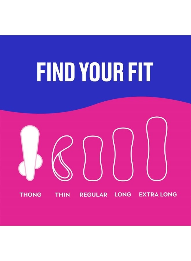 Carefree Thong Regular Liner (Pack of 1) Unscented 49 Count  - Image 5