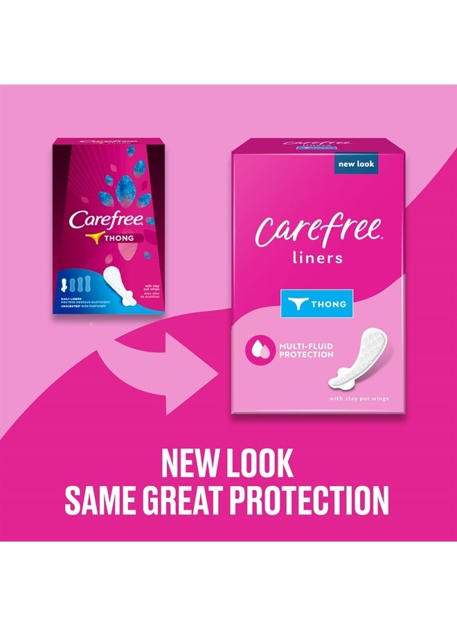 Carefree Thong Regular Liner (Pack of 1) Unscented 49 Count  - Image 2