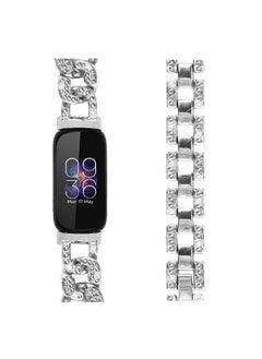نيبمينينت سوار معدني مرصع بالماس لطراز Fitbit Inspire 3 بنمط الإلواري والموضة  - Image 2