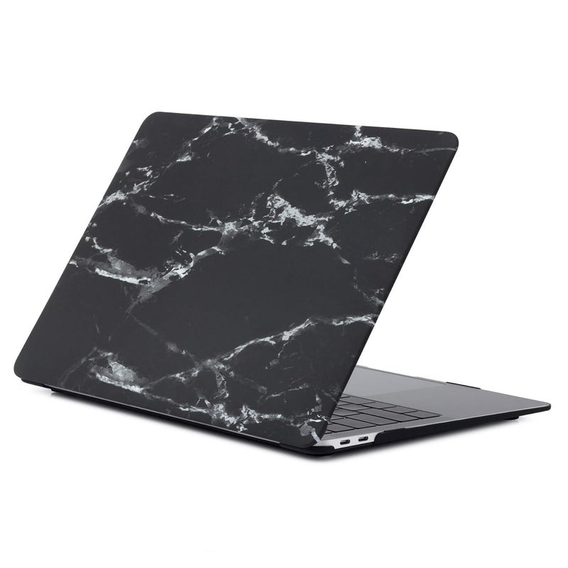 GIOIA BAZAAR Case for MacBook, Plastic Hard Shell Case Cover Compatible with MacBook Air 13 inch(2020 2019 2018 Release) M1 A2337 A2179 A1932 with Retina Display & Touch id (Marble Black/White) - Image 1