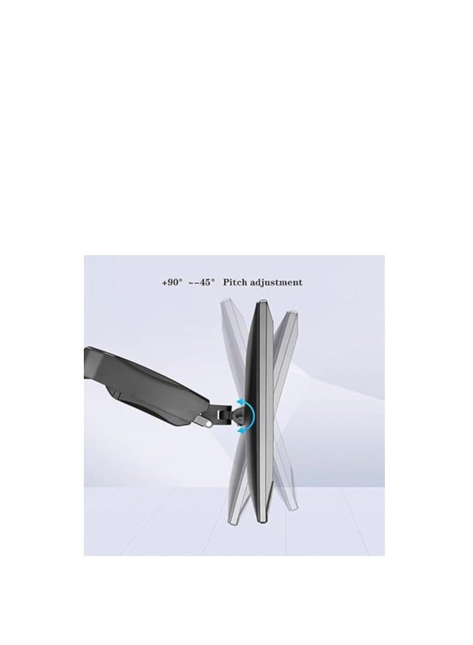 هامود حمود، حامل شاشة حائطي فردي لمكتب الشاشة، مناسب لشاشات 32 بوصة بحد أقصى، حامل شاشة قابل للتعديل بالكامل بنابض غاز يتحمل من 2.2 إلى 19.8 رطل، متوافق مع معايير VESA 75x75 مم/100x100 مم، حامل شاشة أسود - Image 5