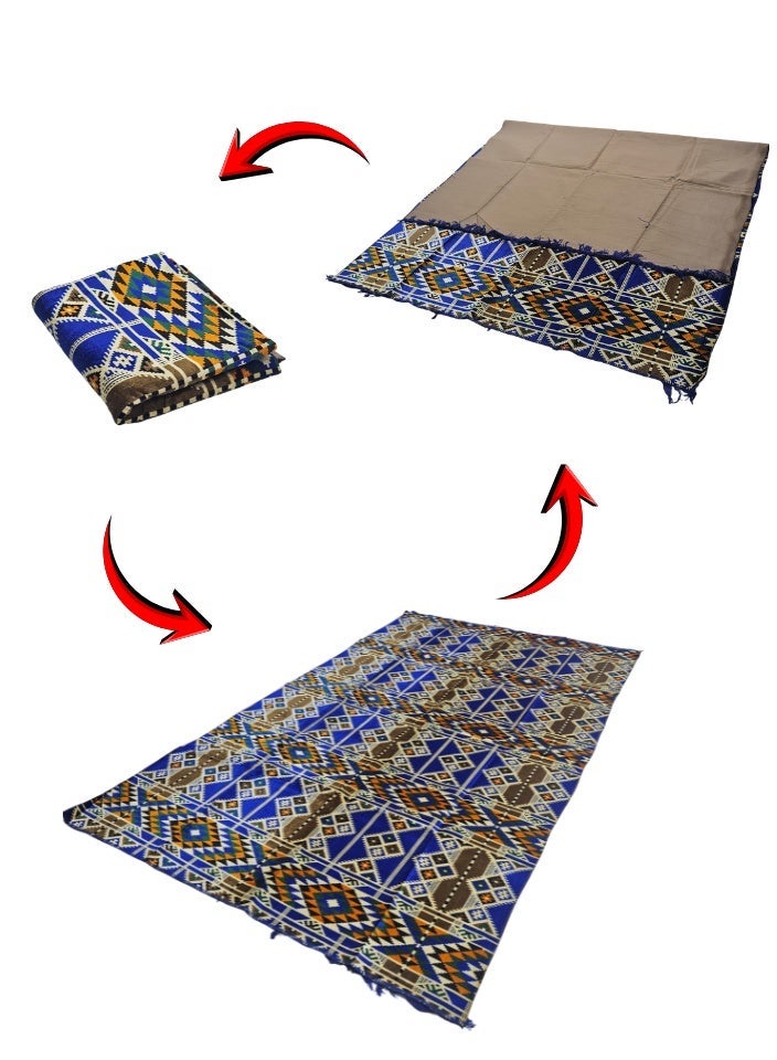 SMART HOME Large 270x170cm Ground Mat with Waterproof Tarpaulin Backing – Moisture-Resistant Trench Mat – Practical Heritage Outdoor Rug for Garden, Camping, and Picnics - Image 2