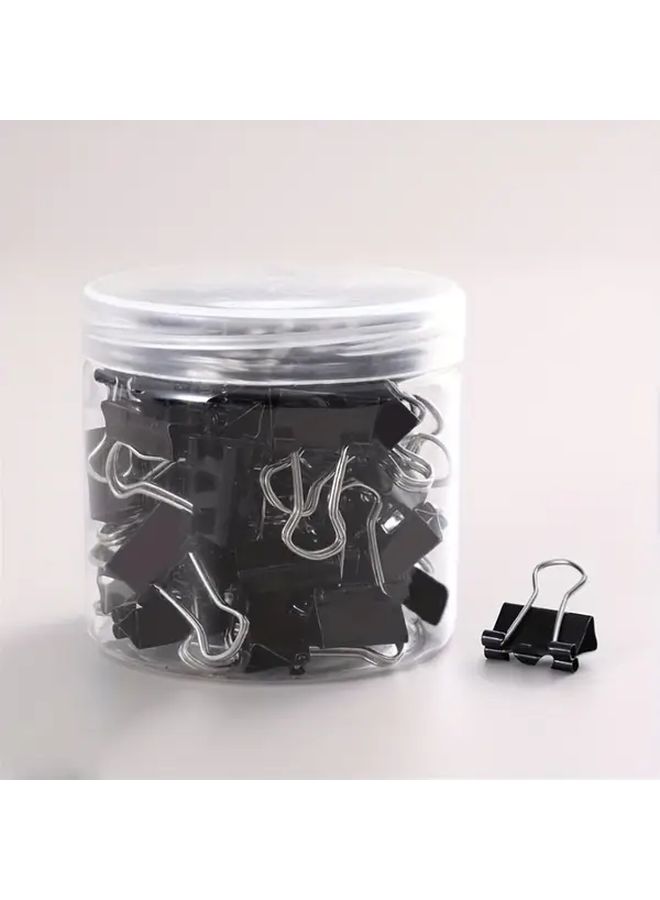 100 Black Long Tail Clips for Documents, Tests, Crafts and Organization - Image 1