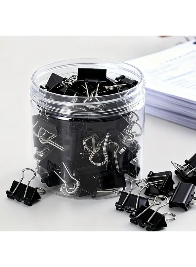 100 Black Long Tail Clips for Documents, Tests, Crafts and Organization - Image 2