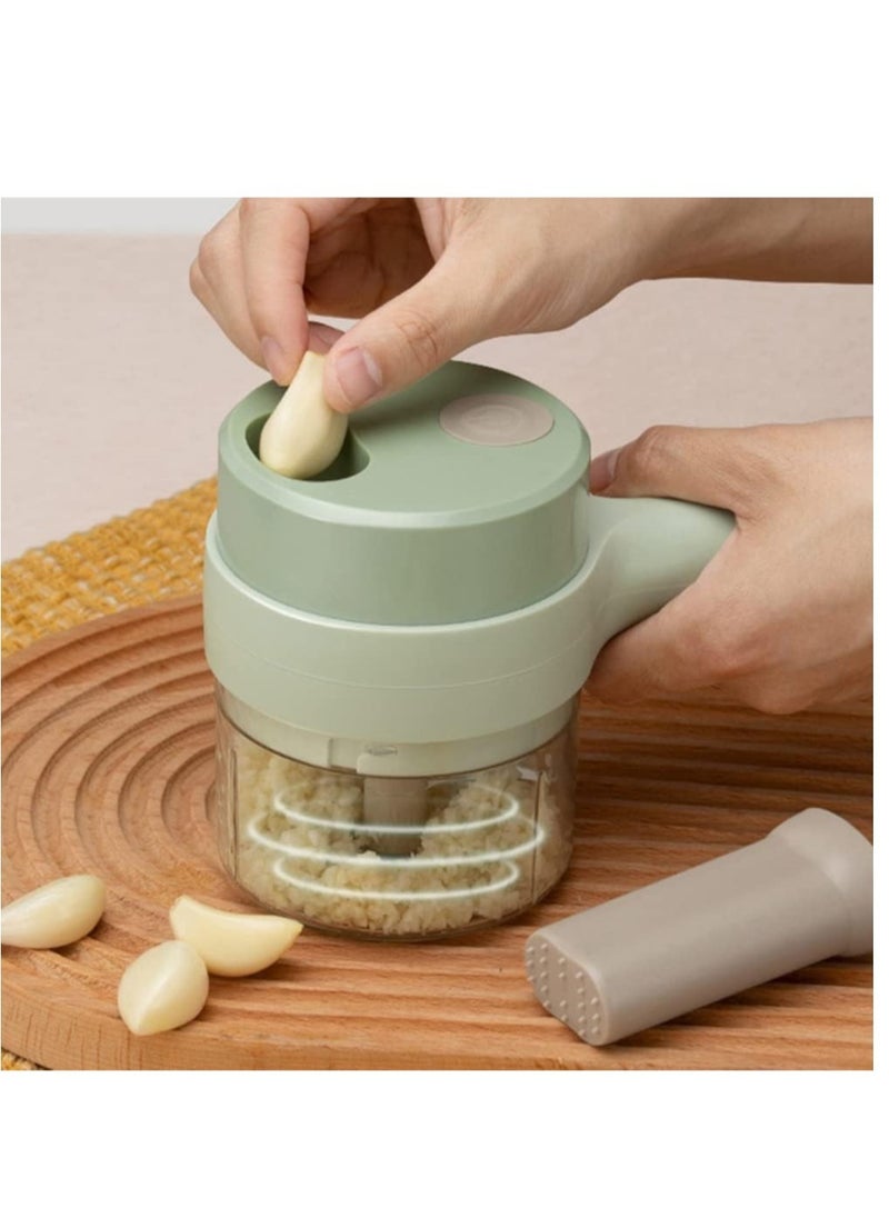 ELTRAZONE 4 in 1 Handheld Electric Vegetable Cutter Set, Vegetable Chopper, Garlic Slicer, Onion Chopper, Electric Food Chopper, Mini Food Slicer and Chopper  - Image 3