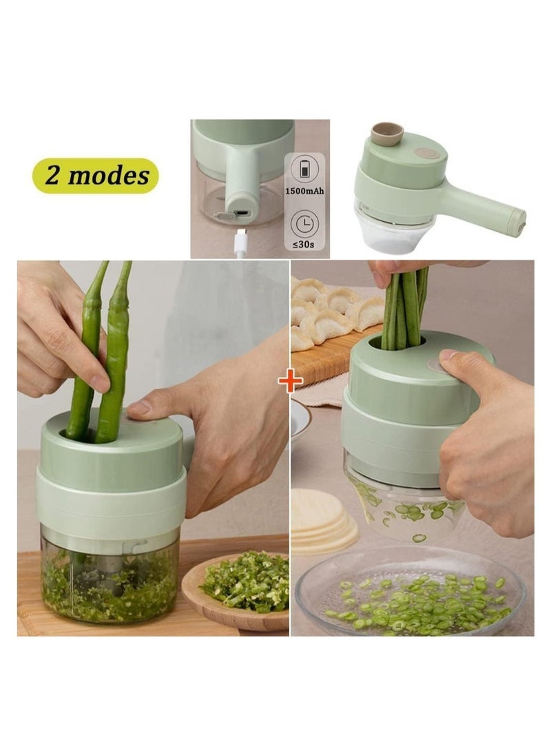 ELTRAZONE 4 in 1 Handheld Electric Vegetable Cutter Set, Vegetable Chopper, Garlic Slicer, Onion Chopper, Electric Food Chopper, Mini Food Slicer and Chopper  - Image 4