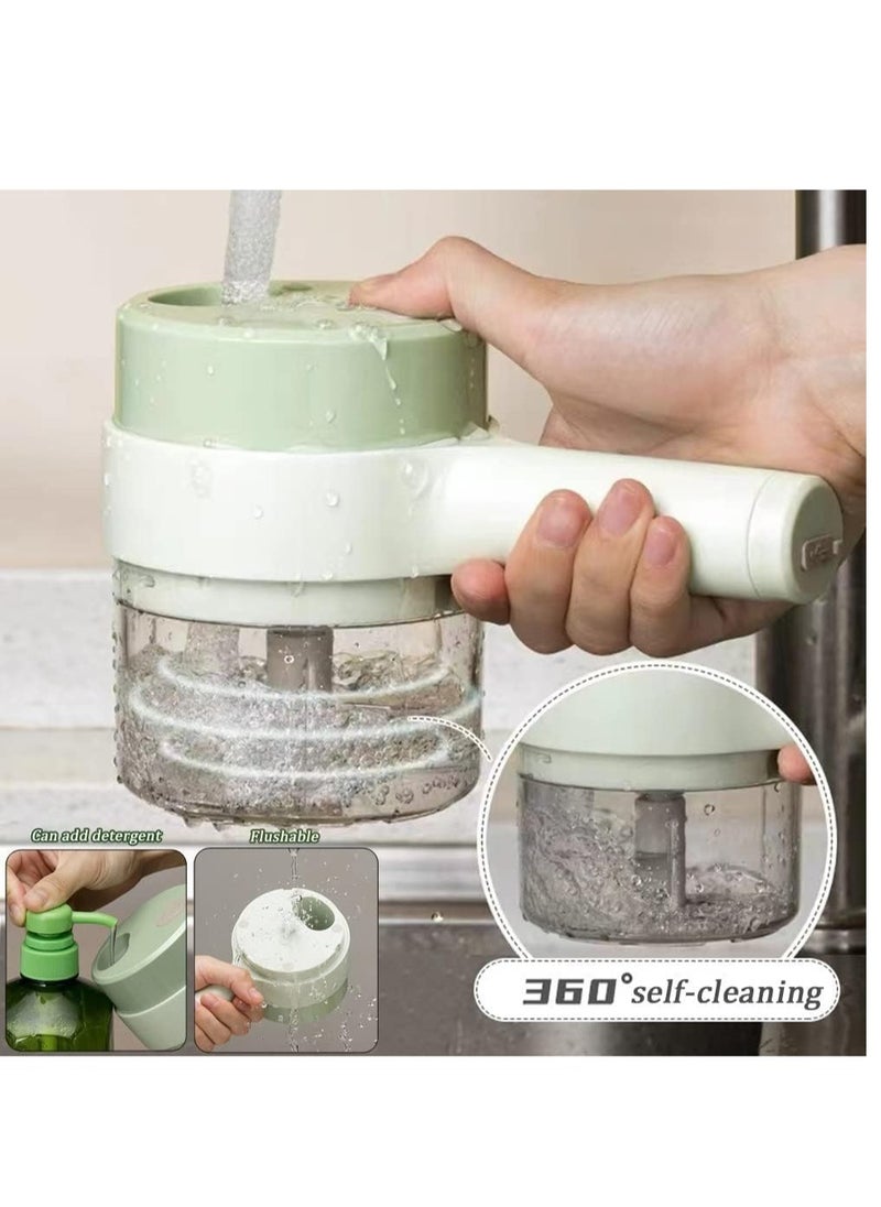 ELTRAZONE 4 in 1 Handheld Electric Vegetable Cutter Set, Vegetable Chopper, Garlic Slicer, Onion Chopper, Electric Food Chopper, Mini Food Slicer and Chopper  - Image 2