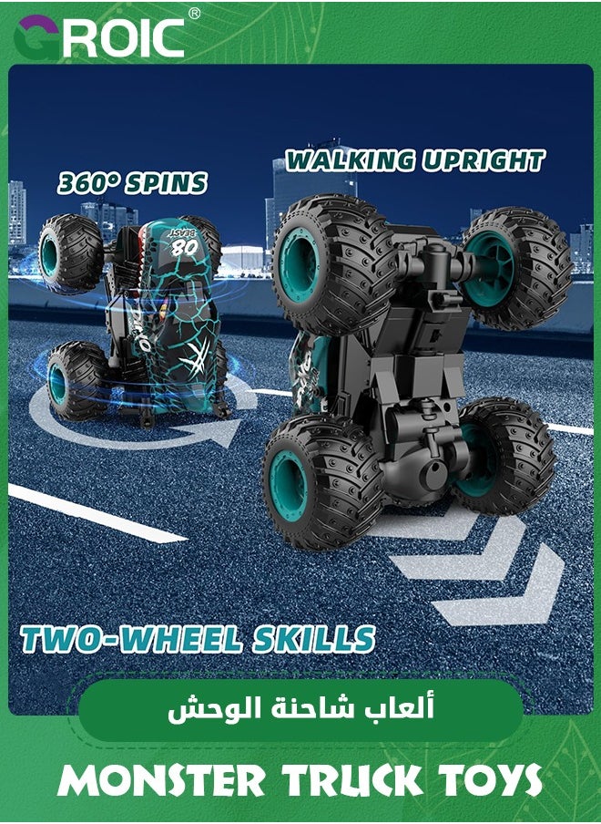 GROIC Monster Truck Toys, 2.4Ghz RC Monster Trucks for Boys, 1:20 Dinosaur Remote Controlled Car with Light & Music, Remote Control Truck with Stunt, 360° Spin, Walk Upright& Drift, RC Cars  - Image 2