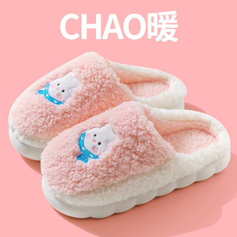 Cixi cotton slippers spring, autumn and winter women's indoor non-slip warm confinement shoes for home thick-soled home couple Men  - Image 3