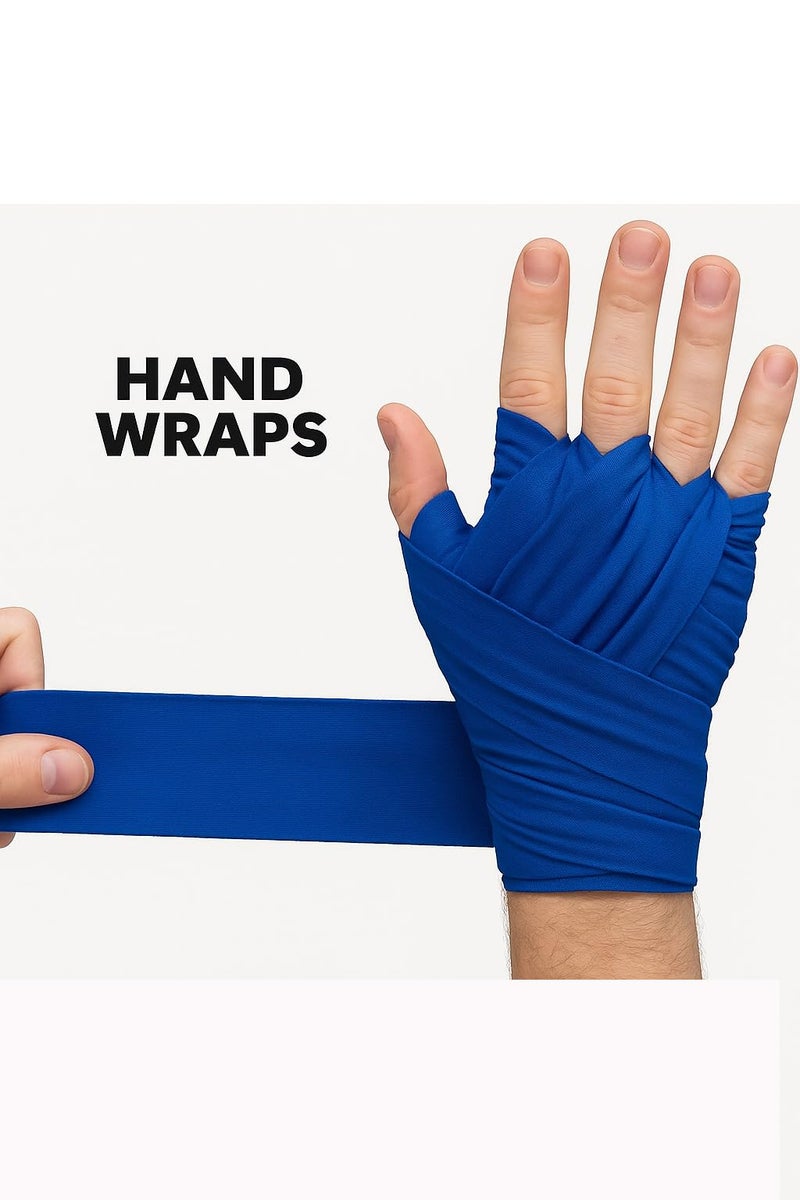 FELIDAE PRO Boxing Wrap for Men Hand Wrap for Boxing Punching Hand Wraps Wrist Supporter for Gym Boxing Bandage for MMA and Martial Arts (110 inch) (Blue) - Image 2
