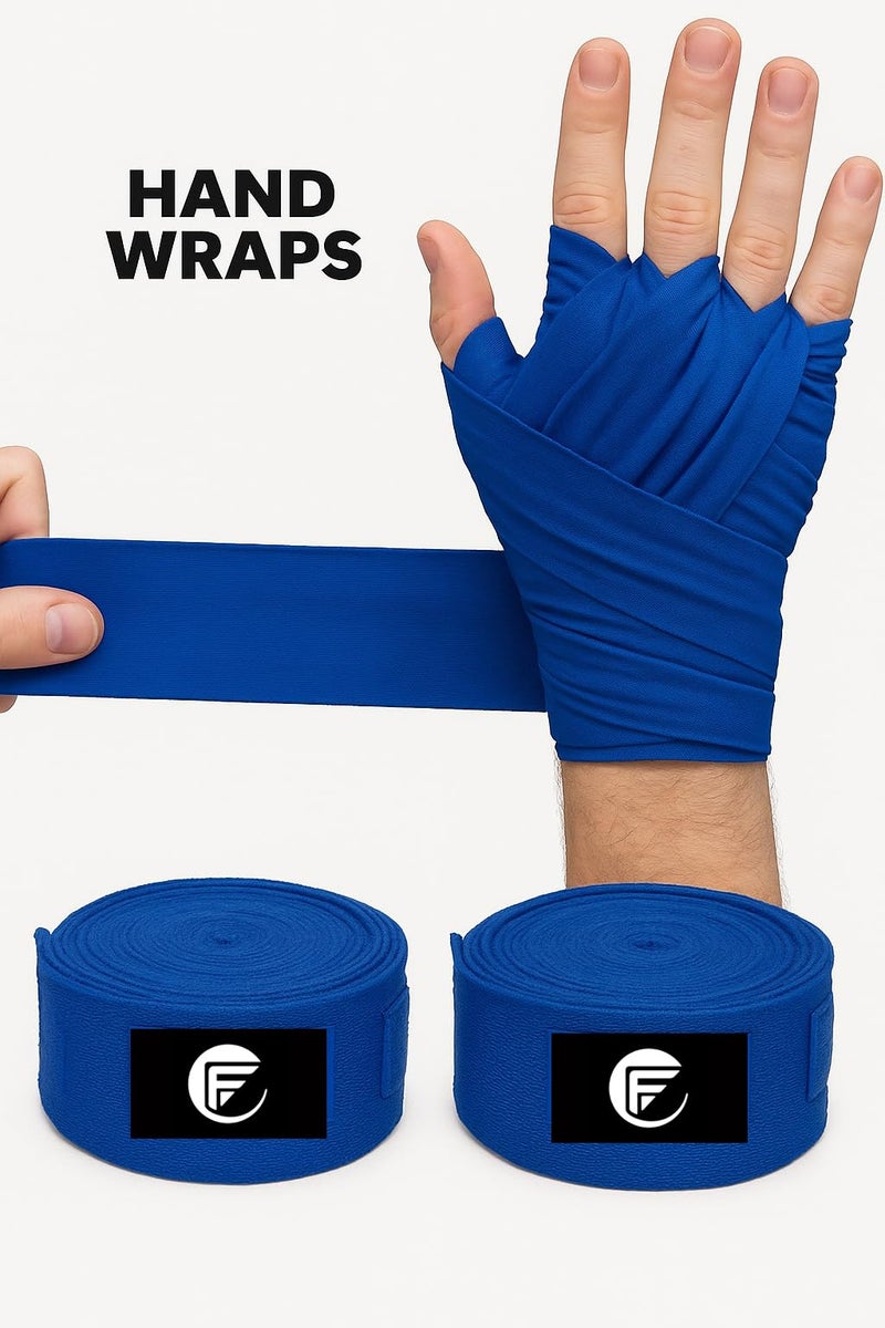 FELIDAE PRO Boxing Wrap for Men Hand Wrap for Boxing Punching Hand Wraps Wrist Supporter for Gym Boxing Bandage for MMA and Martial Arts (110 inch) (Blue) - Image 4
