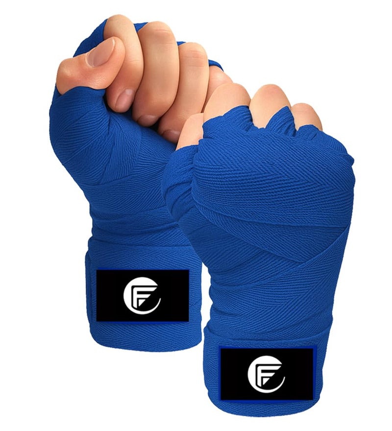 FELIDAE PRO Boxing Wrap for Men Hand Wrap for Boxing Punching Hand Wraps Wrist Supporter for Gym Boxing Bandage for MMA and Martial Arts (110 inch) (Blue) - Image 1