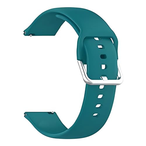 PunnkFunnk Punnk Funnk Silicone 19mm Replacement Band Strap with Metal Buckle Compatible with ColorFit Pulse, ColorFit Pro 2, Boat Storm Smart Watch & Watches with All 19mm Lugs(Green) - Image 1