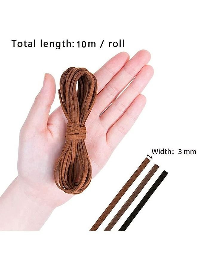 Suede Rope 10m Suede Cord Faux Leather Cord String Rope Thread Beading Thread Rope Flat Cord String Thread - Image 2