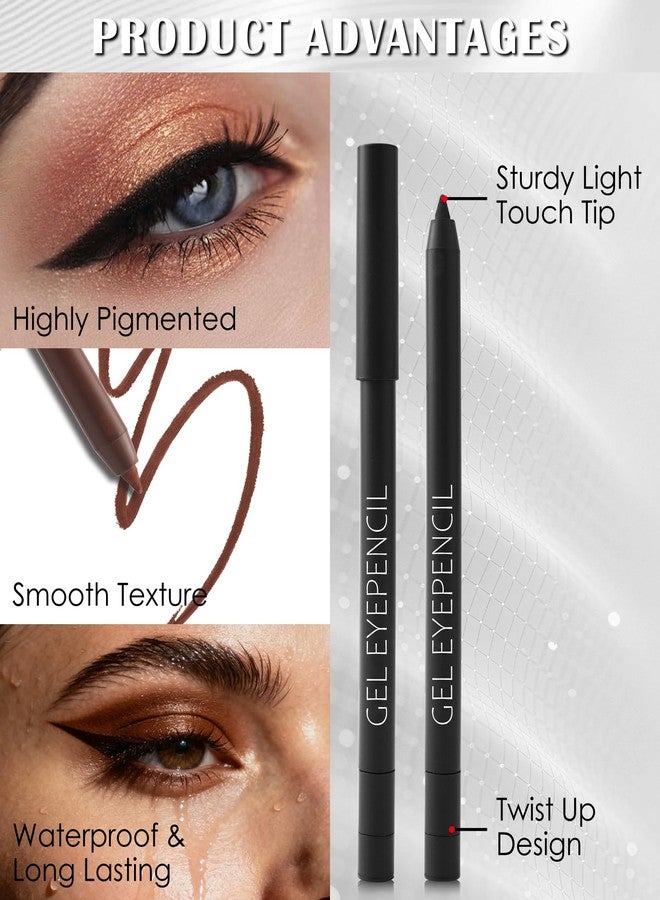 Lestpola Black Waterproof Gel Eyeliner, Highly Pigmented Long-lasting Matte Cream Waterline Eyeliner Pencil, Retractable Eye Liner Pen Built in Sharpener for Women Sensitive Eyes, Christmas Makeup Gifts-01 - Image 3
