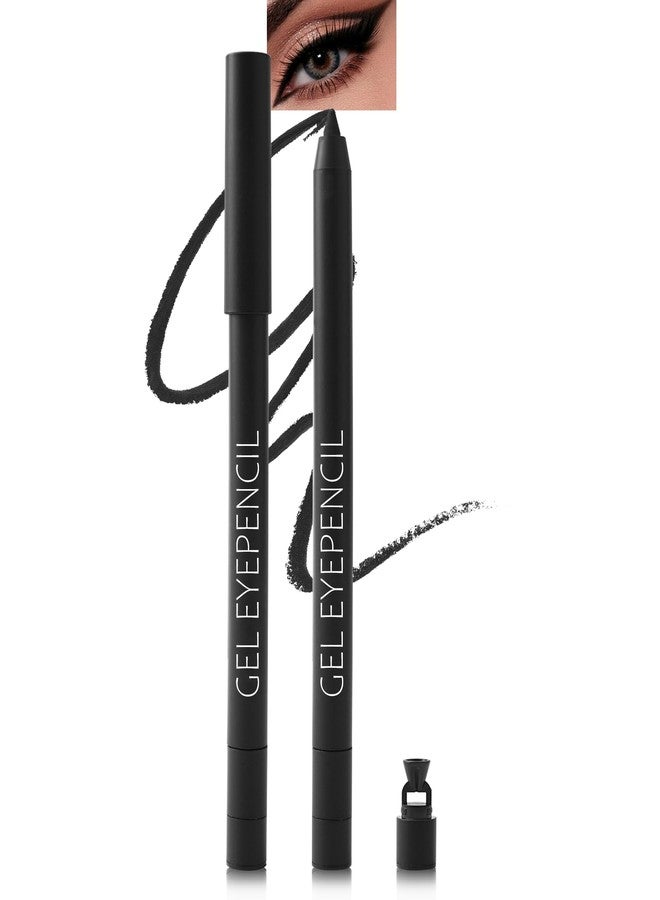 Lestpola Black Waterproof Gel Eyeliner, Highly Pigmented Long-lasting Matte Cream Waterline Eyeliner Pencil, Retractable Eye Liner Pen Built in Sharpener for Women Sensitive Eyes, Christmas Makeup Gifts-01 - Image 1