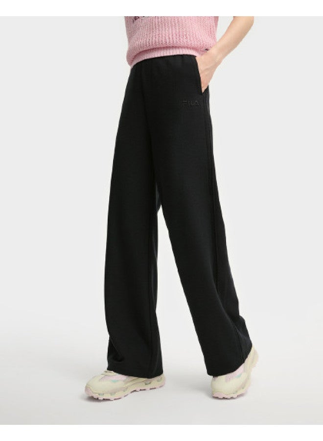 FILA Women'S Casual Pants, Fashionable And Comfortable Versatile Wide-Leg Knit Trousers - Image 1