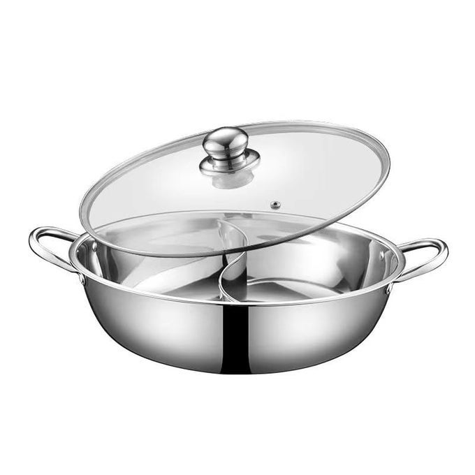 PREMIUM STAINLESS STEEL HOT POT DURABLE NONSTICK PERFECT FOR HOT POT AND FONDUE HEAVYDUTY STAINLESS STEEL HOT POT IDEAL FOR FAMILY MEALS AND HOT POT DINNERS