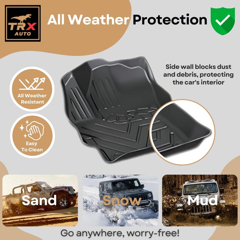  تي ار اكس اوتو سجادات أرضية سيارة TRX AUTO ثلاثية الأبعاد لجميع الأحوال الجوية لسيارة كورولا كروس هايبرد (2022 إلى 2025) | متوافقة مع كورولا كروس هايبرد | سجادة أرضية سيارة TPE سهلة التنظيف - Image 5