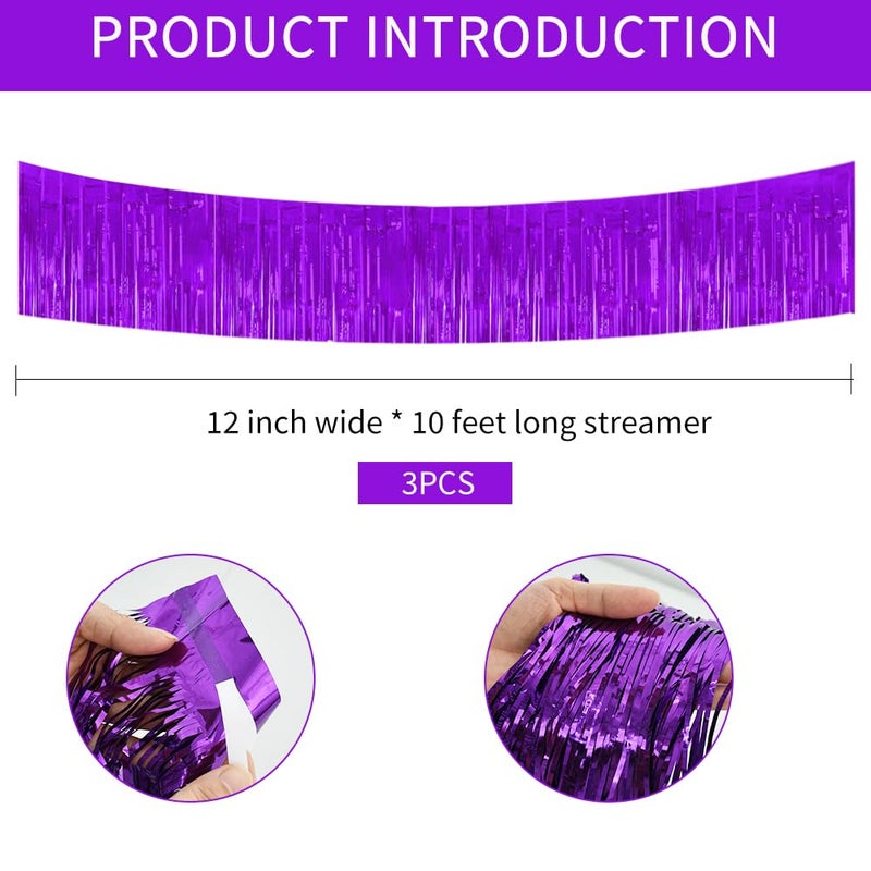 BEISHIDA بيشيدا 3 عبوات 30 قدم من شرائط الزينة المعدنية المتلألئة - Image 2