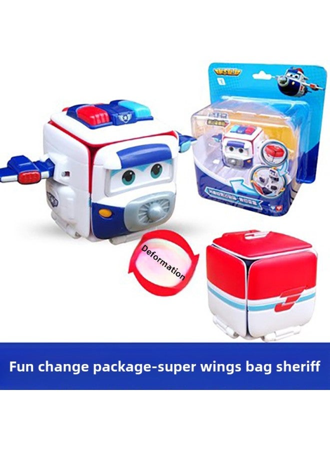 Super Flying Man's Fun Change Package Ledi Mili Xiaoai Sliding Deformation Mecha Toy Car Children's Robot Male-Color:[Fun Change Package] Chief Bao  - Image 1