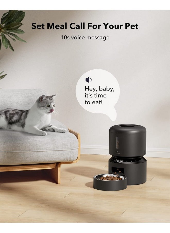Automatic Cat Feeder, Automatic Cat Food Dispenser With Freshness Preservation, Timed Cat Feeders For Dry Food, Up To 50 Portions 6 Meals Per Day, Granary Pet Feeder For Cats