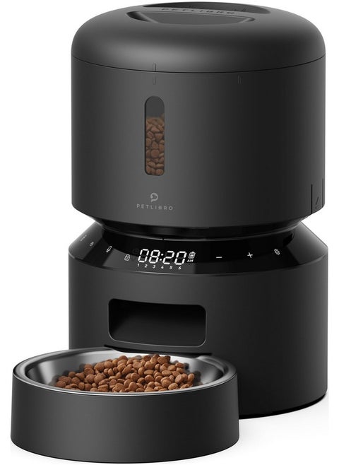 Automatic Cat Feeder, Automatic Cat Food Dispenser With Freshness Preservation, Timed Cat Feeders For Dry Food, Up To 50 Portions 6 Meals Per Day, Granary Pet Feeder For Cats