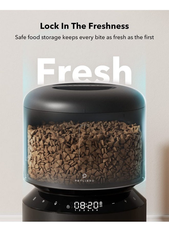 Automatic Cat Feeder, Automatic Cat Food Dispenser With Freshness Preservation, Timed Cat Feeders For Dry Food, Up To 50 Portions 6 Meals Per Day, Granary Pet Feeder For Cats
