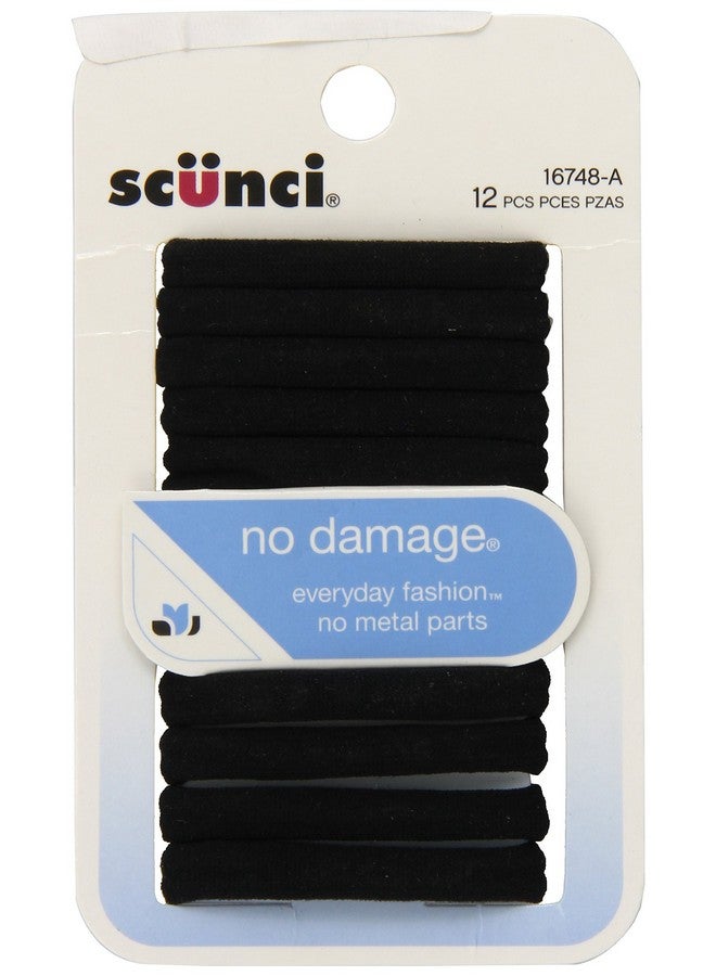 Scunci : Black Hair Bands 12 Ct Super Soft