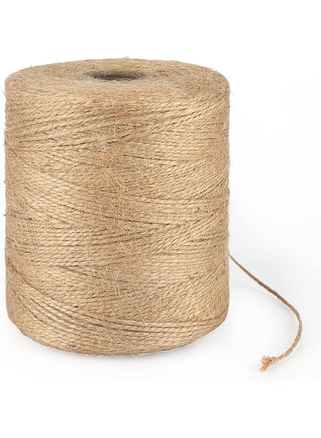erorex 1640 Feet Natural Jute Twine Arts Crafts Gift Twine Christmas Twine - Image 1
