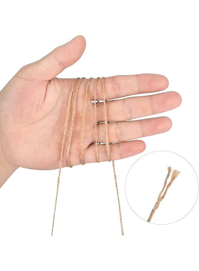 erorex 1640 Feet Natural Jute Twine Arts Crafts Gift Twine Christmas Twine - Image 5