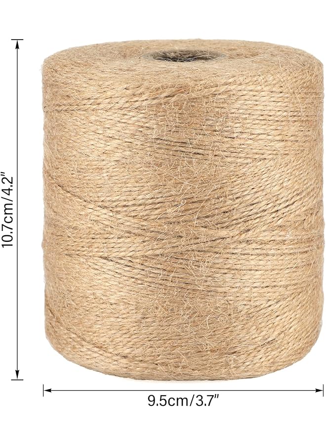 erorex 1640 Feet Natural Jute Twine Arts Crafts Gift Twine Christmas Twine - Image 2
