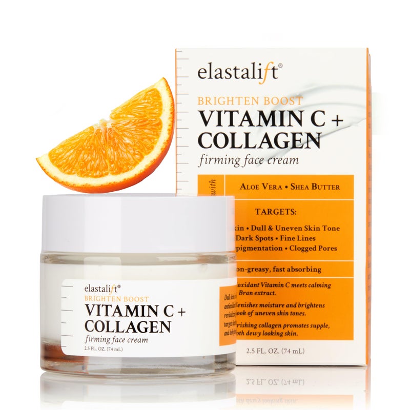 Elastalift Vitamin C Firming Face Cream Moisturizer Skin Care Facial Lotion, Potent Vitamin C Gel Cream For Face Targets Dry Skin, Age Spots, Wrinkles, Hyperpigmentation, & Sun Damaged Skin, 2 Fl Oz - Image 1
