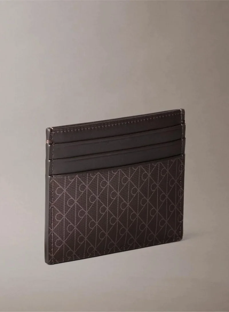 Calvin Klein Mulch Allover Monogram Logo Card Holder for Men | Best Price UAE