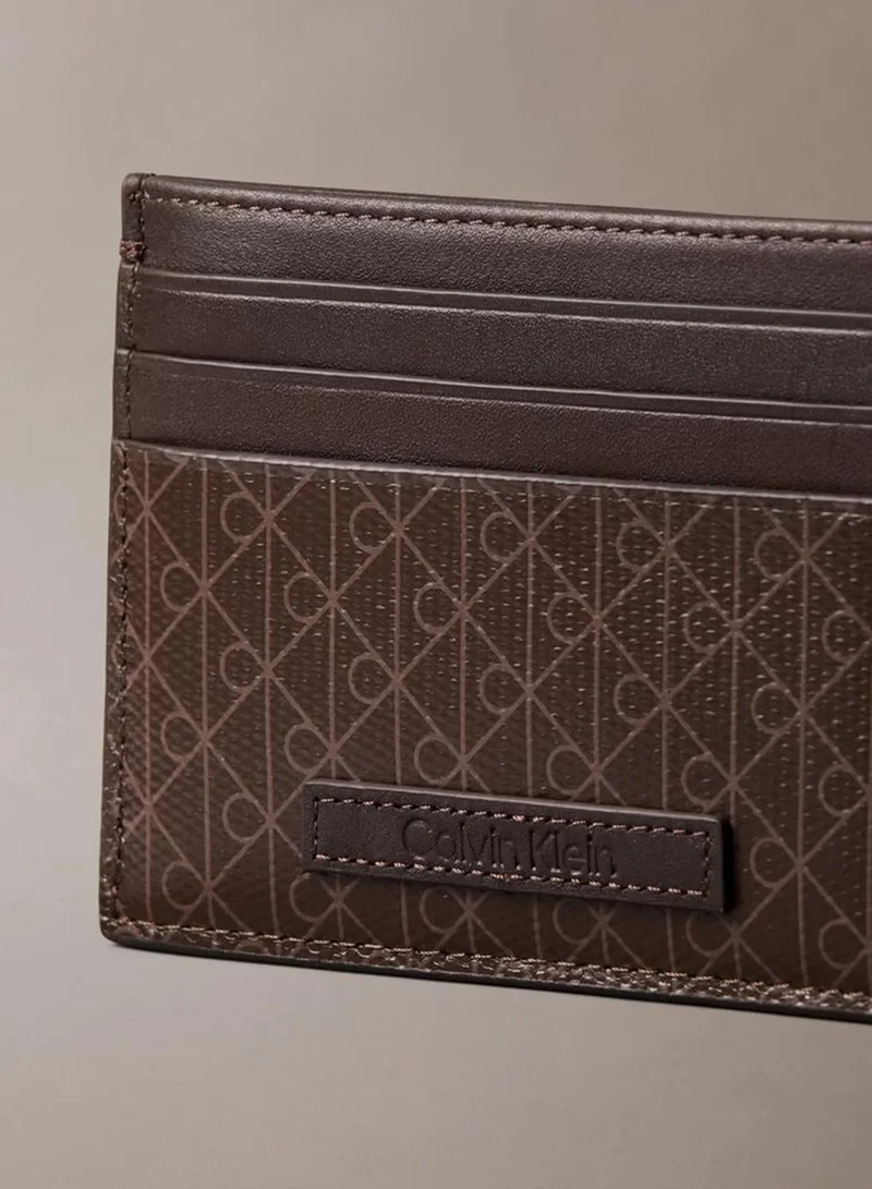 Calvin Klein Mulch Allover Monogram Logo Card Holder for Men | Best Price UAE