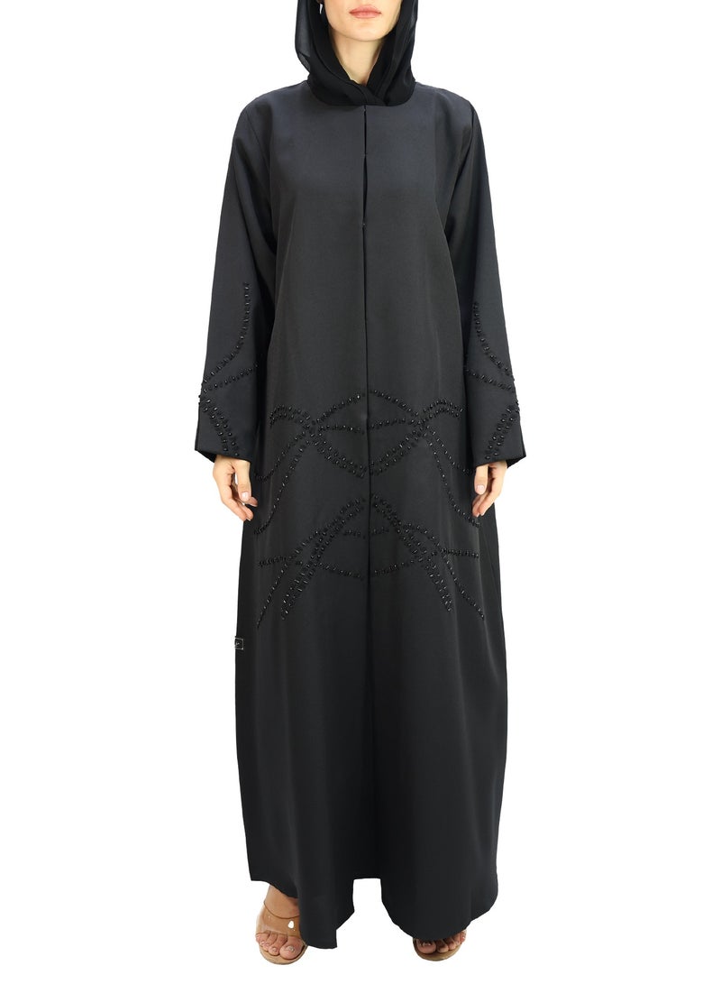 THE MODEST FACTORY Elegant Handwork With Beads Abaya - Image 1