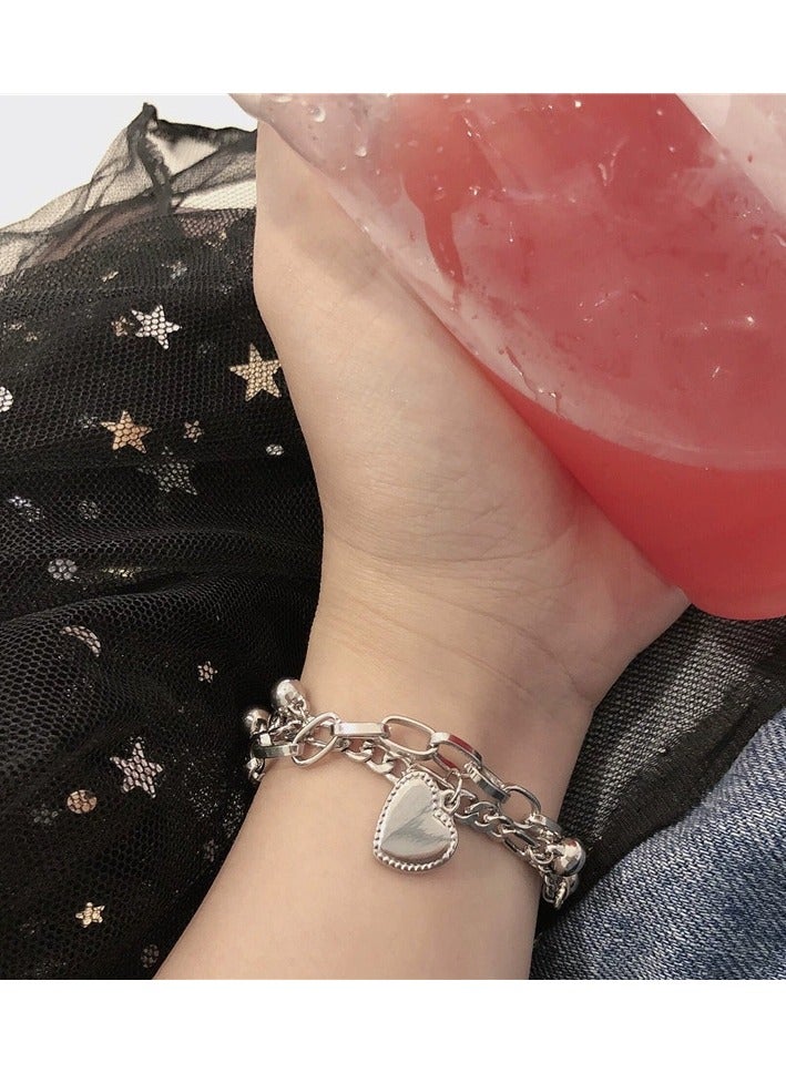 Goolsky Couple Heart Bracelet – Double-Layer Vintage Romance Korean Style Bracelet for Women & Girls  - Image 3