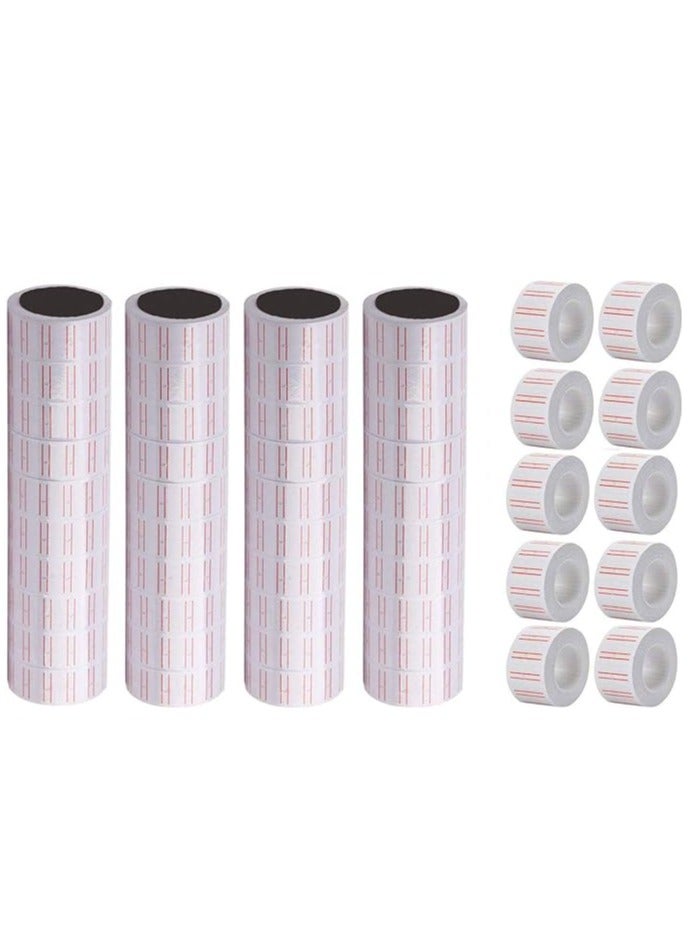 Terabyte 50 Rolls 20000pcs White Price Gun Labels Pricing Tags for Mx-5500 - Image 1