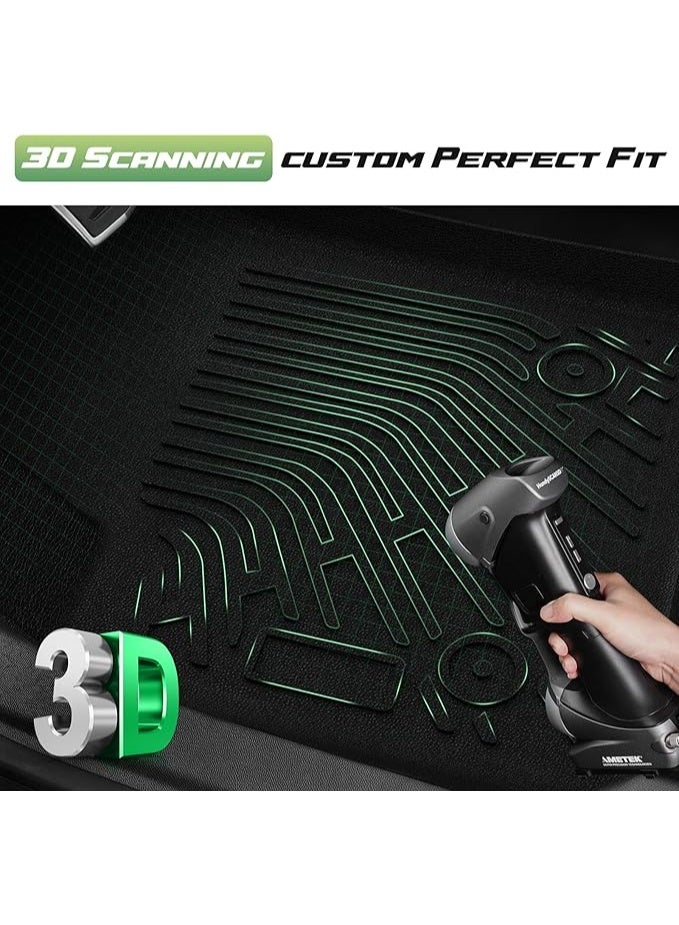 Complete car floor mat set with trunk mat, made of water-resistant and anti-slip TPE material, providing comprehensive floor protection. - Image 4
