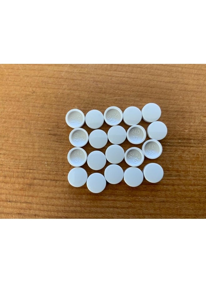 Biella 50Pcs Push-On Screw Cover Caps For Domed, Round And Pan Head Screws Switch Socket-White  - Image 3