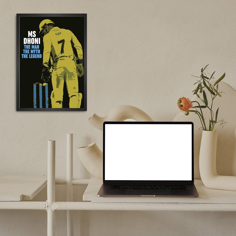 LAMRON MS Dhoni The Man Framed Wall Art Poster - Image 2