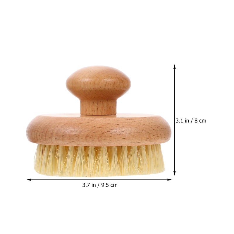 Wooden Handle Bath Exfoliating Brush For Dry And Moist Skin Body Scrubber Massage Shower Cleaner - Image 3