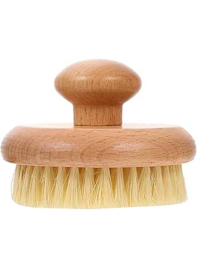 Wooden Handle Bath Exfoliating Brush For Dry And Moist Skin Body Scrubber Massage Shower Cleaner - Image 1