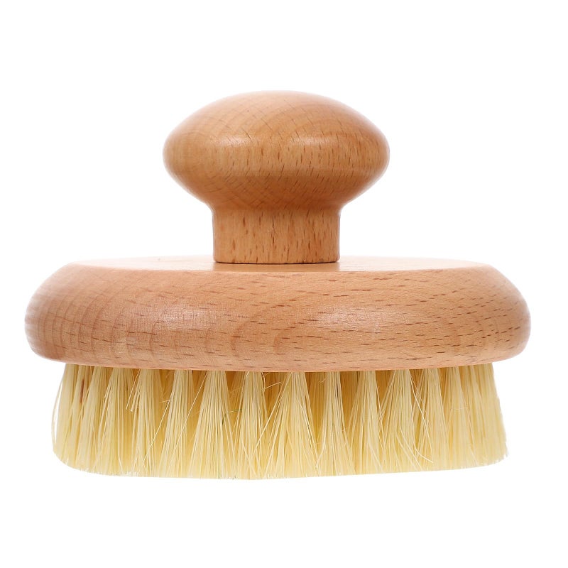 Wooden Handle Bath Exfoliating Brush For Dry And Moist Skin Body Scrubber Massage Shower Cleaner - Image 2